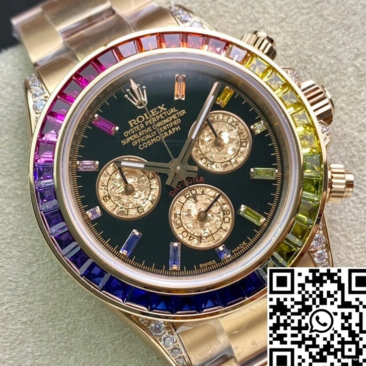 116595 Rose RBOW Daytona Factory TW Rolex Gold 0228